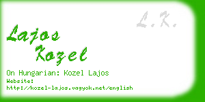 lajos kozel business card